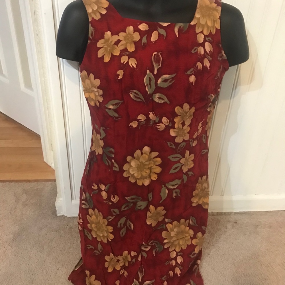 Izod washable silk dress size 6 - Picture 1 of 5